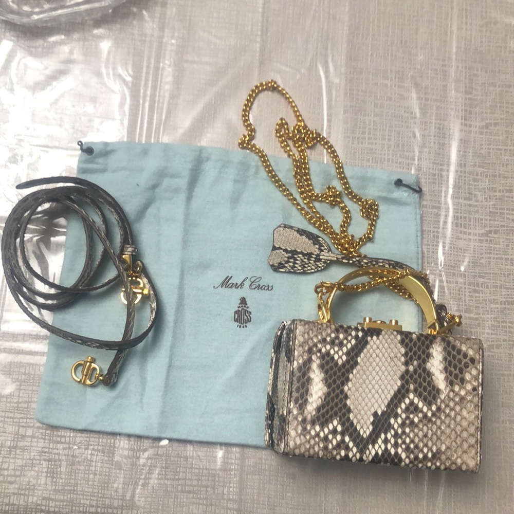 Mark Cross Mini Python Grace Bag - image 3